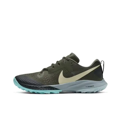 Nike Air Zoom Terra Kiger 5 Амортизация Износостойкий Низкий Топ Беговые кроссовки Мужские Армейский зеленый