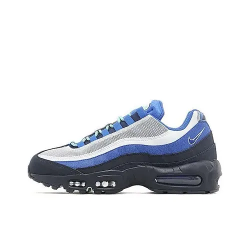 Nike Air Max 95 Амортизация Износостойкий Низкий Топ Повседневная Обувь Мужская Черный Синий Белый