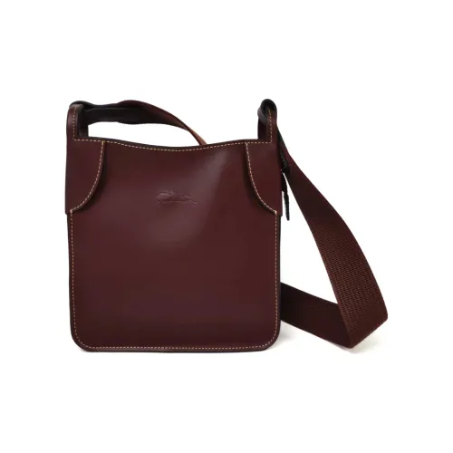 LONGCHAMP Le Foulonné Телячья кожа Сумка через плечо Сумка на плечо Мужская Сливовый