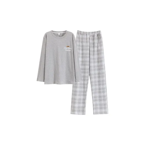 HUAJIDEGUSHI Светло-серый Мужской Пижамный комплект