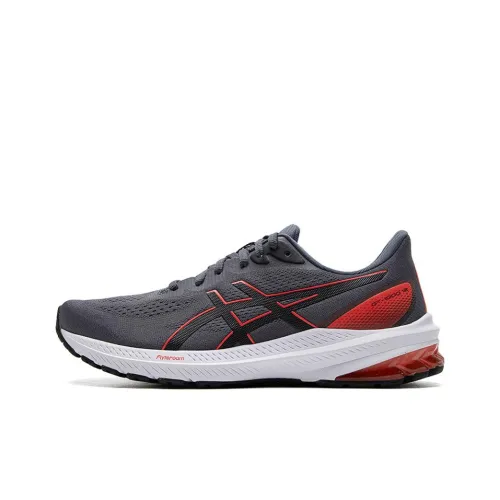 Asics GT 1000 12 Амортизация Износостойкий Низкий Топ Тренировочные Спринт Беговые Кроссовки Мужские Черный Оранжевый