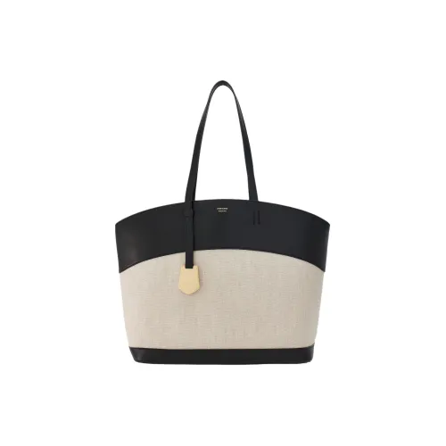 FERRAGAMO Телячья кожа с цветным холстом тоут-сумка сумка для покупок сумка через плечо сумка среднего размера женская черный и телесный