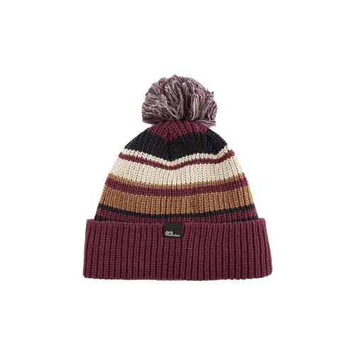 Jack Wolfskin Полиэстер Эластан Шапки-бини Детские Темно-красный