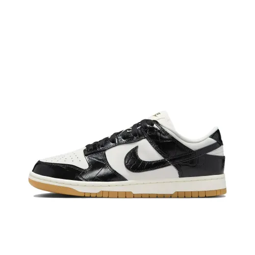 Nike Dunk Low Топ Скейтборд Кроссовки Женские Черный Белый