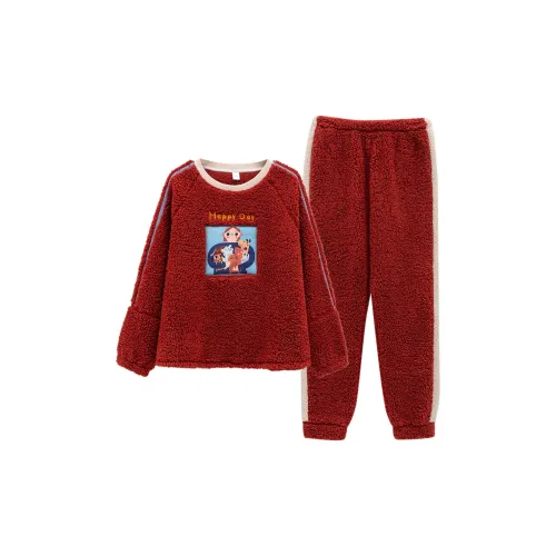 Dorame Кирпично-красный Женские Пижамные Комплекты