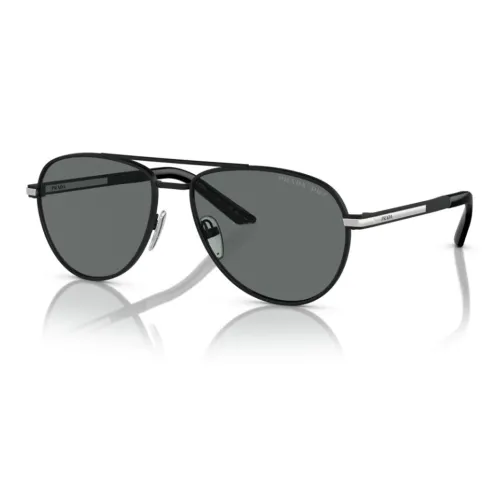 PRADA Металл Нерегулярная форма Солнцезащитные очки Мужской Черный