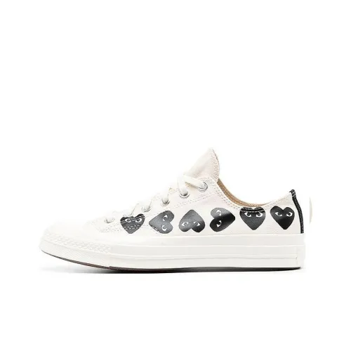 Конверс x CDG Play Low Топ Скейтборд Кроссовки Унисекс Бежевый