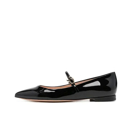 GIANVITO ROSSI Ribbon Jane Туфли Мэри Джейн Низкий Топ Черный Женский