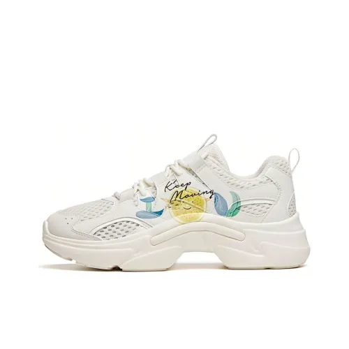 ANTA Низкие кроссовки для бега женские белые желтые