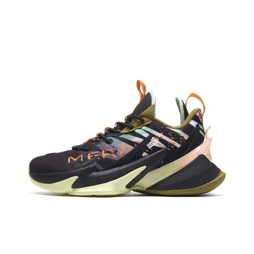 XTEP War Mastiff 2,0 Покрытие Поддержка MID Топ Баскетбольные кроссовки Мужской Черный Зеленый