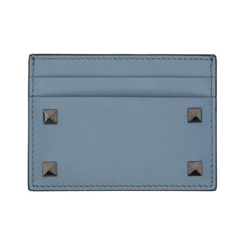 Valentino Rockstud Полированный телячья кожа Держатель для карт Женские Лаймово-серый