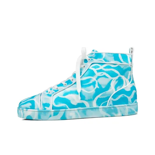 CL LUBOTING Высокие Топы Стильные Скейтбординг Мужские Синие Белые