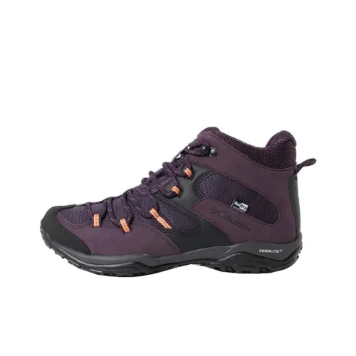 Columbia SABRE V MID OUTDRY Широкий Slip-resistant MID Топ Уличная обувь Женская Фиолетовая