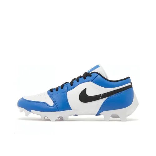 Jordan Air Jordan 1 AG Искусственная трава Искусственный шипы Устойчивые к истиранию Футбольные бутсы Мужские Сине-белые