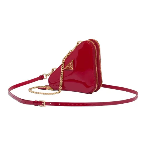 PRADA Кожа Одно плечо Через плечо Клатч Мини Женский Вишнево-красный