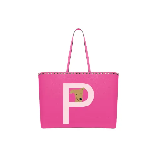 Valentino Garavani Rockstud Телячья кожа с рельефом Тоут Сумка Сумка для покупок Сумка через плечо Сумка Женская