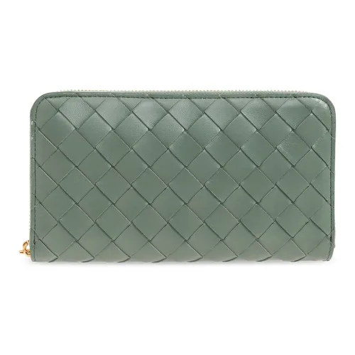 Bottega Veneta Sheepskin Wallet Large Women's Green Gray Bottega Veneta Кошелек из овчины Large Women's Green Gray