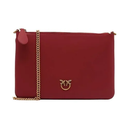 PINKO Love Bag Коровья кожа Ручная сумка через плечо Женская Темно-красная