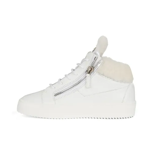 Giuseppe Zanotti GZ Kriss MID Топ Стильные Скейтбординги Женские Белые