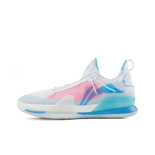 LINING Speed 7 Премиум PE Устойчивый к истиранию Дышащий Низкий Топ Баскетбольные кроссовки Мужские Белый Синий Розовый