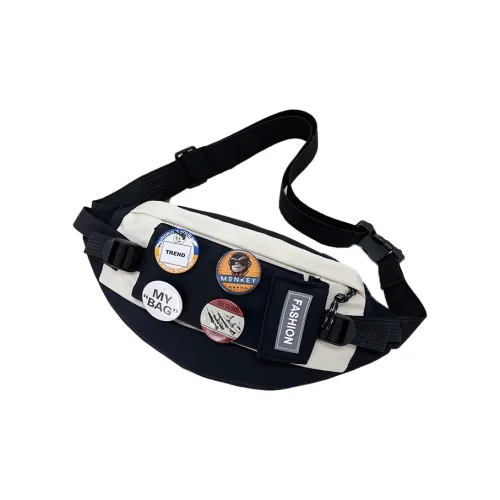 PULUWIRR Композитная нейлоновая ткань Сумка через плечо Стандартная Унисекс Черный Белый Синий Белый Черный