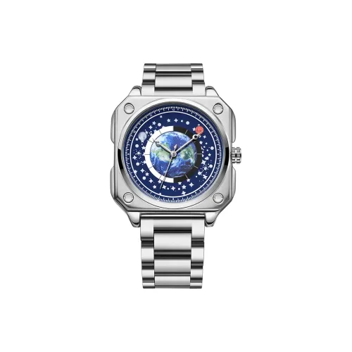 LIGE Кварцевый механизм нержавеющая сталь ремешок мужские часы синий циферблат модель LG89120