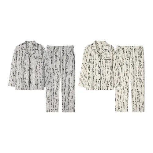 Sha Qian Пижамный комплект Весенний и Осенний Унисекс