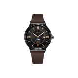 LA456 Черный корпус, коричневый ремешок