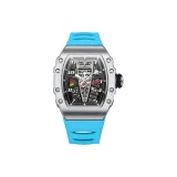 HBR983-Белый Чехол Синий Ремешок