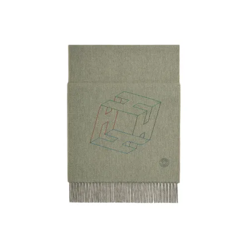 HERMES Вязаные шарфы Унисекс Зеленый
