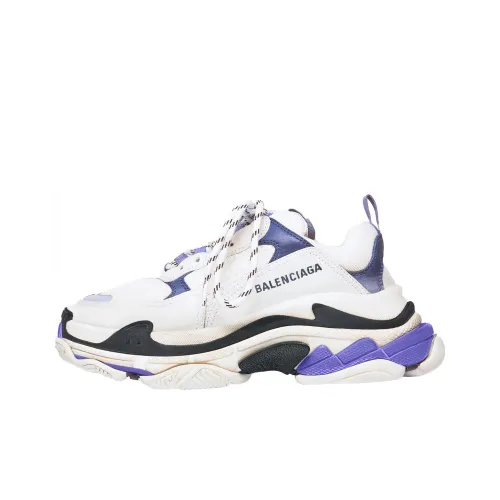 Balenciaga Triple S Low Топ Толстоподошвенные кроссовки Женские Белые Синие