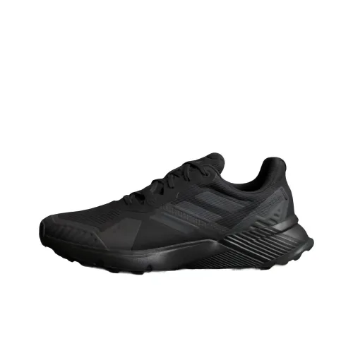 adidas Terrex Soulstride Trail Slip Resistant Abrasion Resistant Низкий Топ Беговые кроссовки Мужской Черный