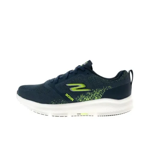 Skechers GO RUN Ride X Аbrasion Resistant Дышащий Низкий Топ Беговые кроссовки Мужские Синие Зеленые