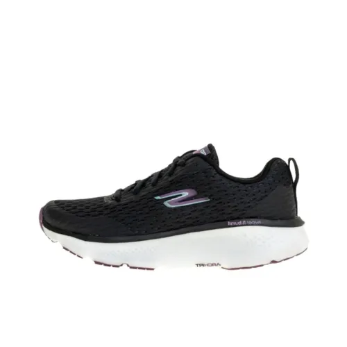Skechers GO RUN HYPER MAX Abrasion Resistant Дышащий Низкий Топ Беговые кроссовки Женские Черный Фиолетовый