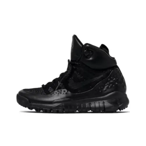 Nike Lupinek Flyknit Амортизация Износостойкий Высокий Топ Уличная Обувь Унисекс Черный