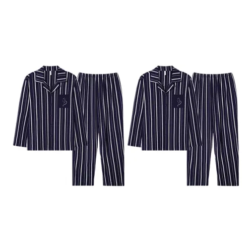 Sha Qian Пижамный комплект Весенний и Осенний Унисекс