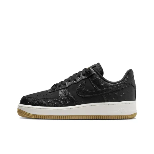 Nike Air FORCE 1 Кроссовки для скейтбординга Низкие Топы Черные Женские