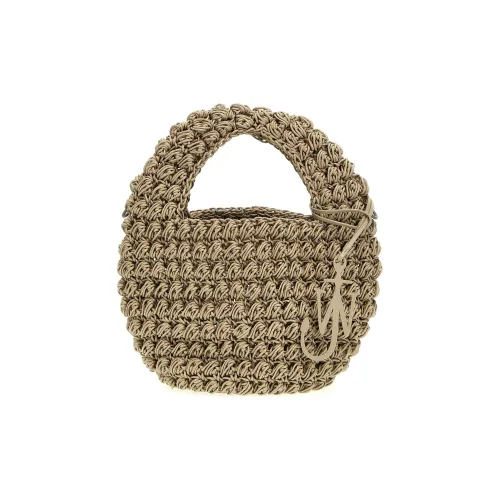 JW Anderson Хлопок Телячья Кожа Сумка в Форме Корзины Портативная Сумка через плечо Сумка на плечо Женская Серого цвета