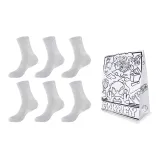 Светло-серый, 6 пар + сумка для покупок