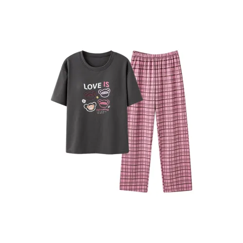 THREEGUN Sq807 Серо-фиолетовый Женские Пижамные комплекты