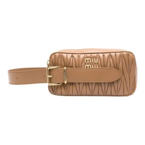 MIU MIU Телячья кожа Клатч Женский Коричневый