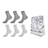 6 пар (Темно-серый 3 шт + Светло-серый 3 шт) + Сумка для покупок