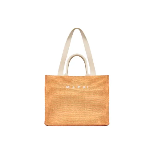 MARNI Cotton Тоут Сумка Сумка для покупок Сумка на плечо Сумка большая Женская Апельсин