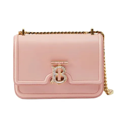 Burberry Телячья кожа Сумка через плечо Маленькая Женская Темно-розовая