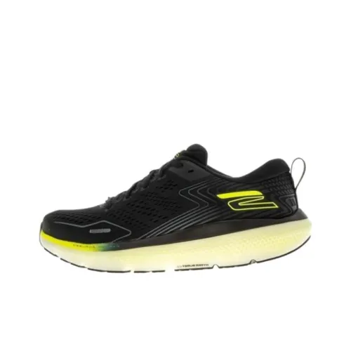 Skechers GO RUN RIDE 11 Устойчивый к истиранию Дышащие Низкие Беговые кроссовки Мужские Черные Желтые