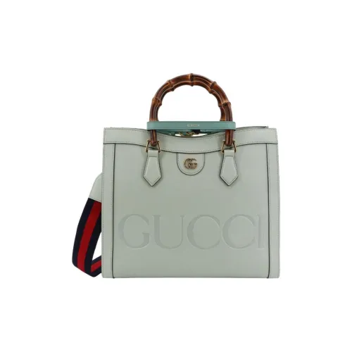 GUCCI Diana Кожа Тоут Сумка Сумка для покупок Сумка через плечо Сумка среднего размера Женская Серый Зеленый