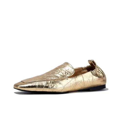 BELLALILY Лоферы 1 см Женские Золотые