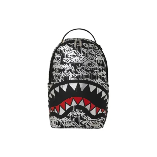 SPRAYGROUND Рюкзак из искусственной кожи унисекс черный серебряный и красный