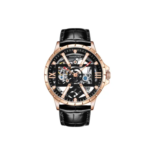 HANBORO Автоматический Механический Механизм Часы Мужские Часы С Черепным Циферблатом HBR910 MH