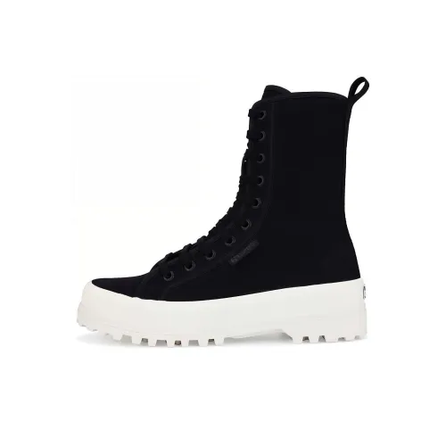 SUPERGA Износостойкие высокие повседневные кроссовки женские черные